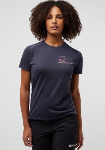 NU 20% KORTING: Jack Wolfskin T-shirt VONNAN GRAPHIC T W