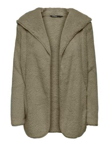 Only Lange jas van imitatiebont ONLCONTACT HOOD SHERPA COAT OTW CC