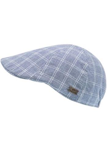 chillouts Sportpet Flat cap, geruit, kurken hoed met elastiek