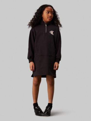 Calvin Klein Sweatjurk Teddy Monogram Zip Fleece Dress voor kinderen t...