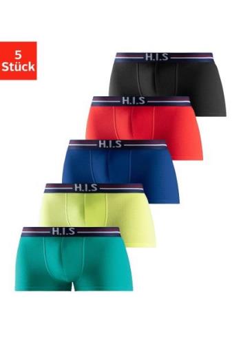 H.I.S Boxershort in hipster-vorm met strepen en merklogo in de band (s...