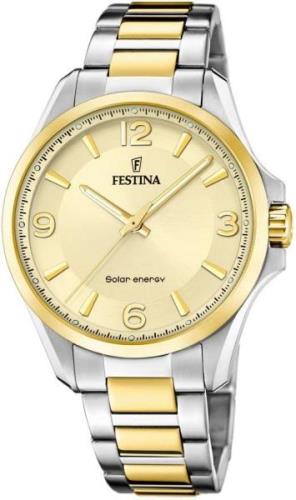 Festina Solarhorloge Solar Energy, F20657/2 Horloge, herenhorloge, sta...