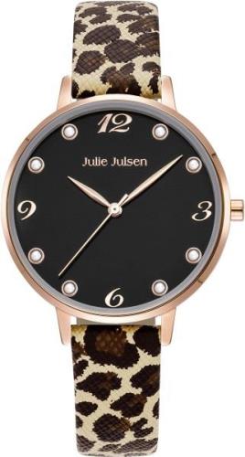 Julie Julsen Kwartshorloge Julie Julsen Pearl Leopard, JJW1008RGL-S Po...