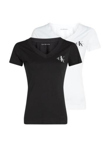 Calvin Klein Shirt met ronde hals 2-PACK MONOLOGO SLIM TEE met calvin ...