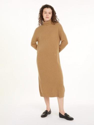 Tommy Hilfiger Gebreide jurk WOOL CASH ROLL-NK LONG DRESS