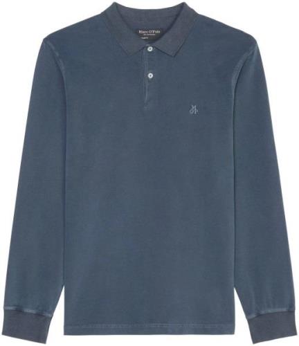 Marc O'Polo Poloshirt met lange mouwen in washed-look