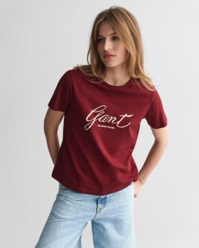 Gant T-shirt REG SCRIPT T-SHIRT Grafische GANT-print op borsthoogte