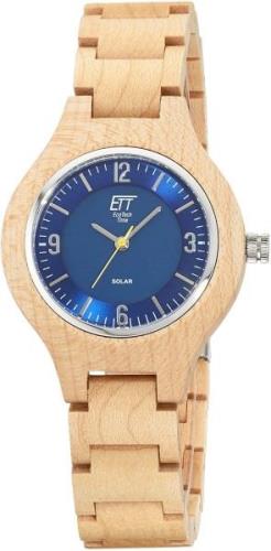 ETT Solarhorloge Osoyoos Wood, ELW-12128-32Set Polshorloge, dameshorlo...