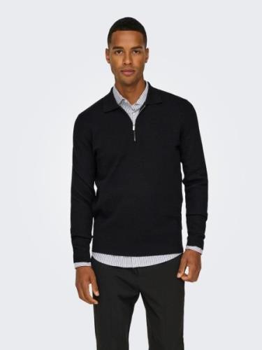 ONLY & SONS Trui met polokraag ONSCOOPER REG LS 12 HALF ZIP POLO