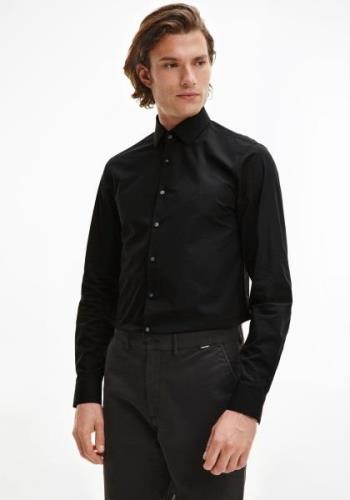 Calvin Klein Businessoverhemd POPLIN STRETCH SLIM SHIRT met kent-kraag...