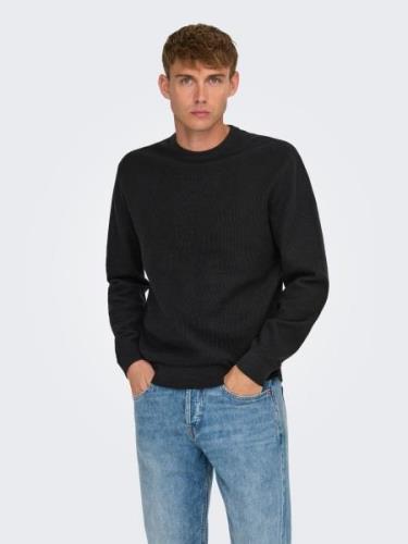 ONLY & SONS Trui met ronde hals ONSTONY DS 12 LS WAFFLE CREW KNIT