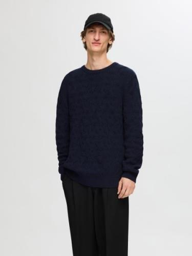 SELECTED HOMME Gebreide trui SLHCALLIS LS KNIT CABLE CREW NECK NOOS