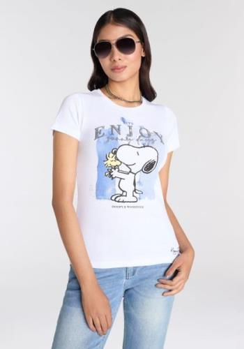 KangaROOS Shirt met korte mouwen met originele snoopy print in licenti...