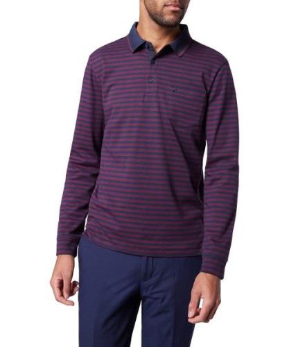 Pierre Cardin Poloshirt met lange mouwen in streepoptiek