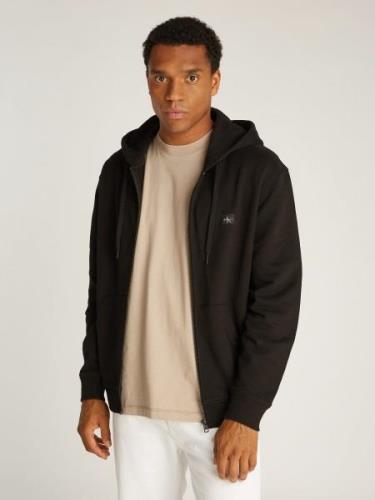 Calvin Klein Sweatvest WOVEN LABEL ZIP THROUGH HOODIE