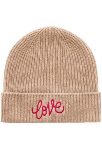 Zwillingsherz Beanie met Love borduursel (set)