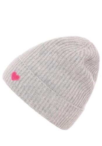 Zwillingsherz Beanie met hart applicatie (set)