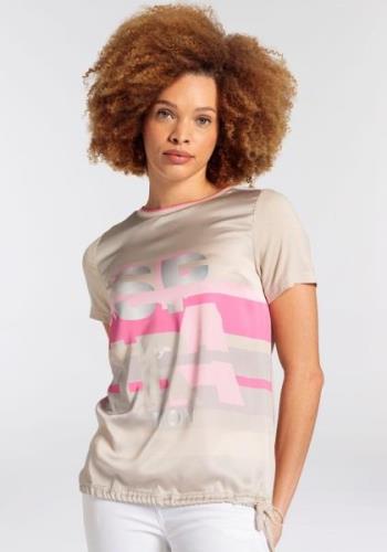 Boysen's Shirt met grafische frontprint in materiaalcombinatie - nieuw...