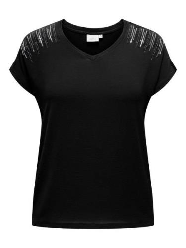 ONLY CARMAKOMA Shirt met korte mouwen CARLOUISA CAPSLEEVE MIX TEE JRS