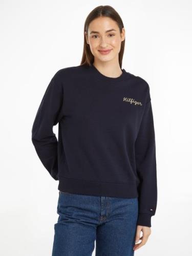 Tommy Hilfiger Sweatshirt REG GOLD BUTTON SWEATSHIRT met goudkleurige ...