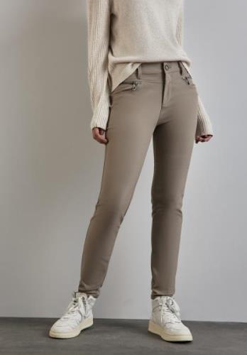 STREET ONE Stoffen broek Style York met ritsdetails