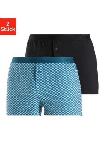 s.Oliver RED LABEL Beachwear Wijde boxershort unikleur en gedessineerd...