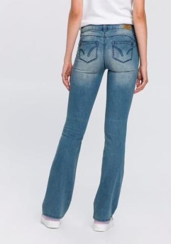 Arizona Bootcut jeans Shaping bootcut, contraststiksels, used-look-was...