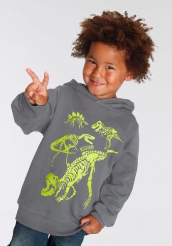 KIDSWORLD Hoodie Dino Lange mouwen, basic pasvorm, met stijlvolle prin...