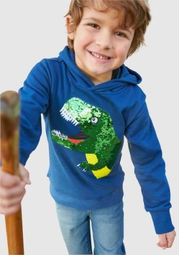 KIDSWORLD Hoodie Met leuke dino van omkeerbare pailletten Lange mouwen...