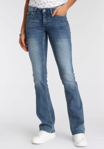 Arizona Bootcut jeans Met geren uitlopende pasvorm, lage taille, elast...