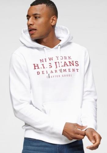 H.I.S Hoodie met print en badge, capuchon, voor sportieve outfits