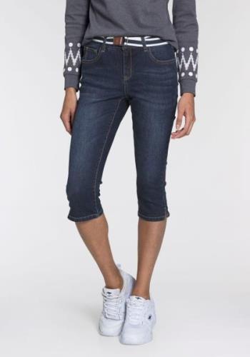 KangaROOS Capri jeans Capri-jeans met riem Skinny fit, met split, norm...