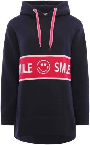 Zwillingsherz Sweatshirt met "smile"-print en neonbanden