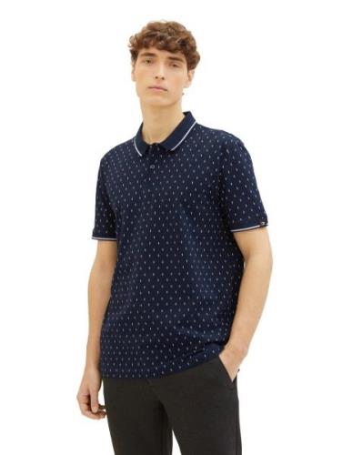 Tom Tailor Denim Poloshirt met minimal-print en van 100% katoen