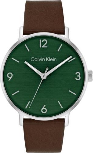 Calvin Klein Kwartshorloge Modern Polshorloge, herenhorloge, leren ban...