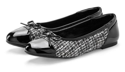 Lascana Ballerina's Slip-in ballerina in houndstooth-look, vrijetijdss...