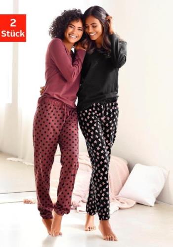 Vivance Dreams Pyjama met sterpatroon (4-delig, Set van 2)