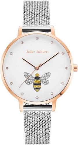 Julie Julsen Kwartshorloge Bee Rosé Silver, JJW1072RGSME