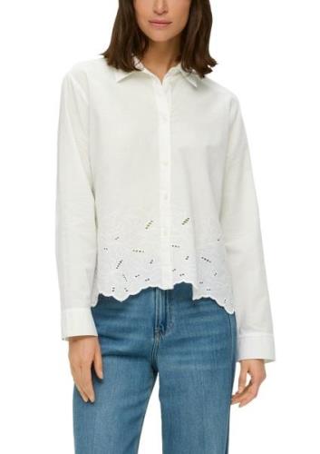 s.Oliver Blouse met lange mouwen met broderie anglaise - haakpaspel