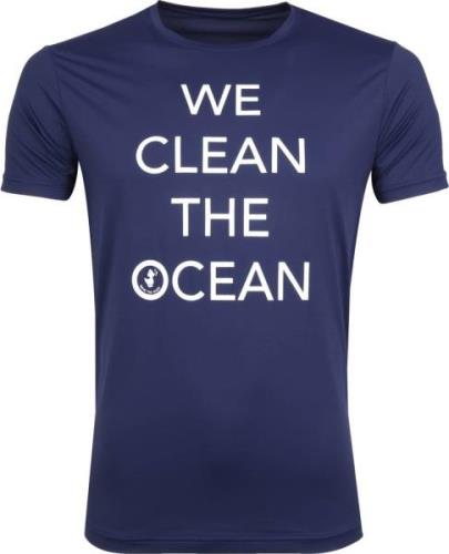 Save The Duck T-shirt Navy Stretch Tekst