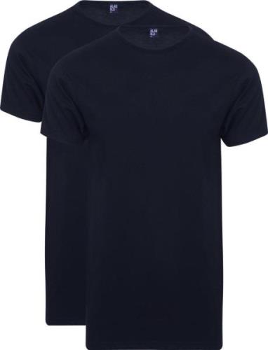 Alan Red Derby Extra Lang T-Shirt Navy (2-Pack)