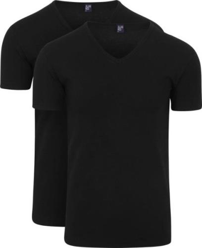 Alan Red Oklahoma T-Shirt Stretch Zwart (2-Pack)
