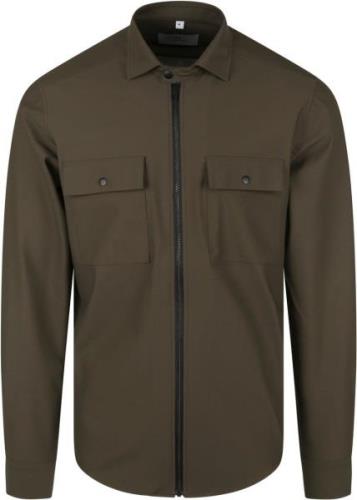 Suitable Jacket Shirt Donkergroen