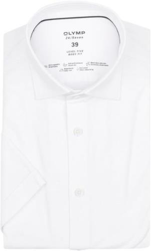OLYMP Short Sleeve Overhemd Lvl 5 24/Seven Wit