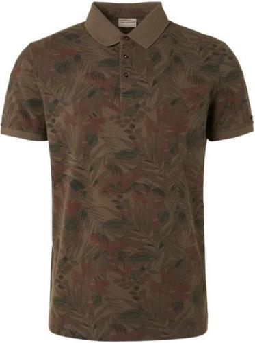 No Excess Polo Print Army Groen