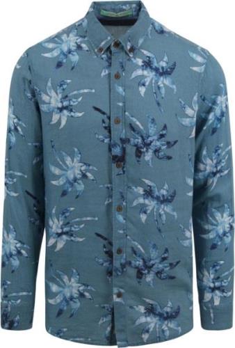 Scotch and Soda Overhemd Print Blauw