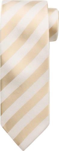 Suitable Stropdas Zijde Streep Beige -