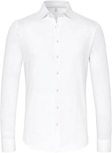 Desoto Overhemd Piqué Strijkvrij Wit