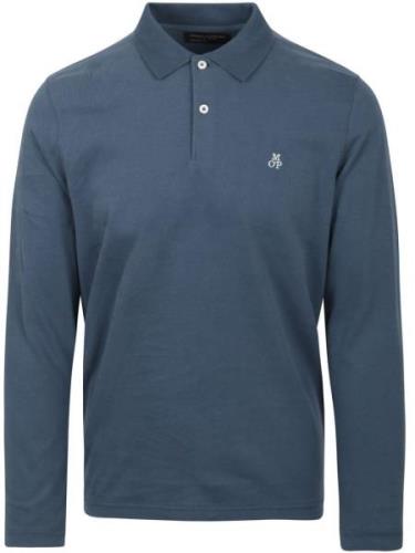 Marc O'Polo Poloshirt Lange Mouwen Blauw