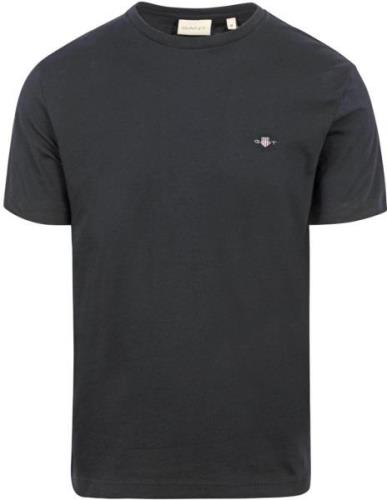 Gant T-shirt Shield Logo Zwart